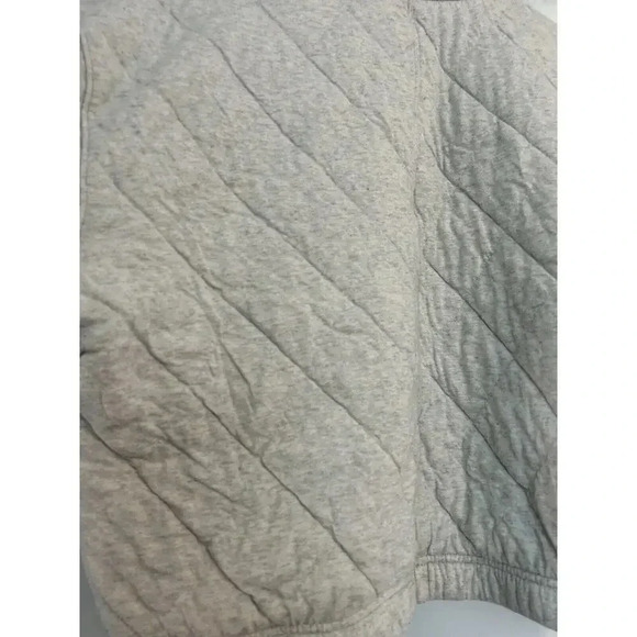 Old Navy Women's Size Xl Gray Cropped Half Zipper Quilted Sweater Extra Large - Picture 3 of 9